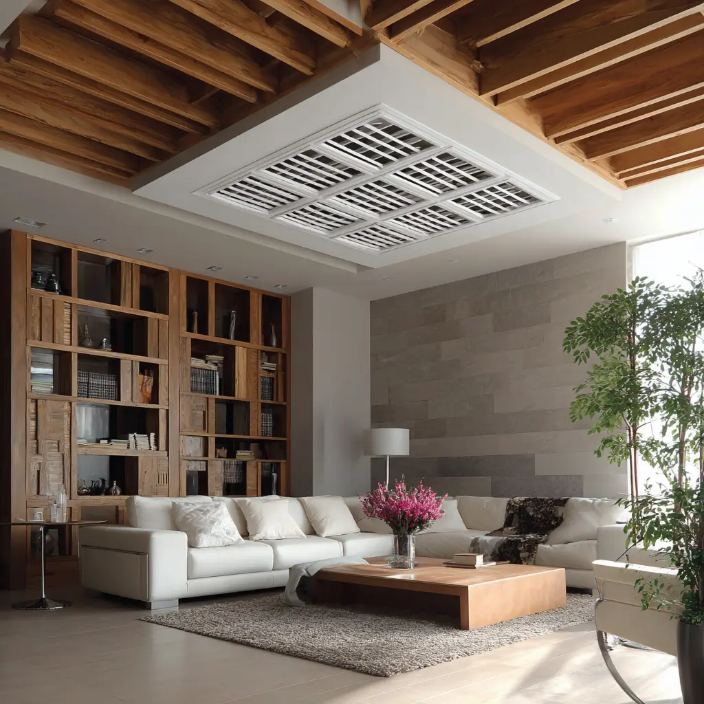 Ceiling with Hidden Air Conditioning Vents