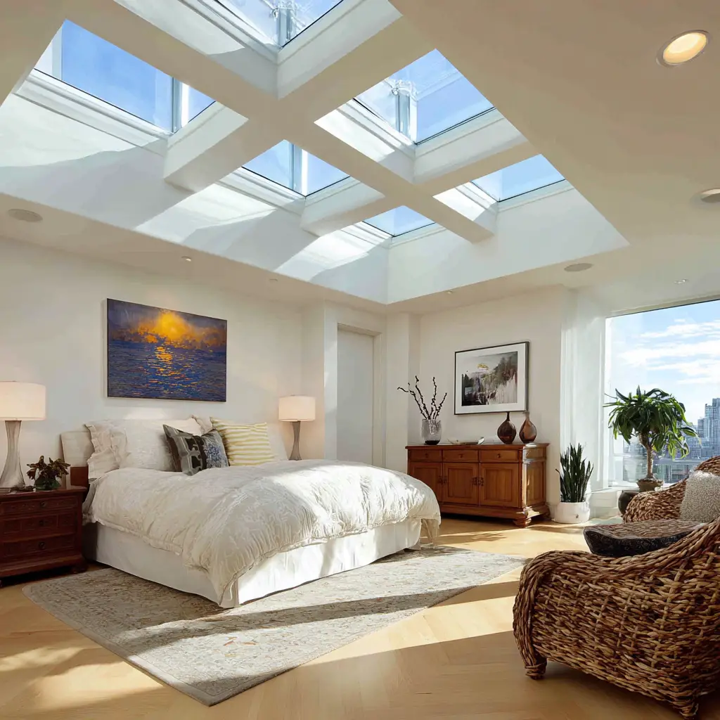 Ceiling with Skylight Panels