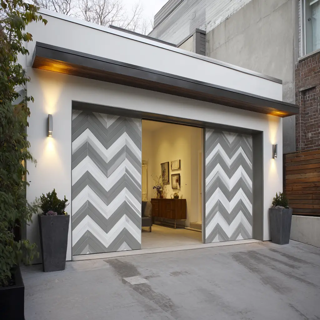Chevron Pattern Doors