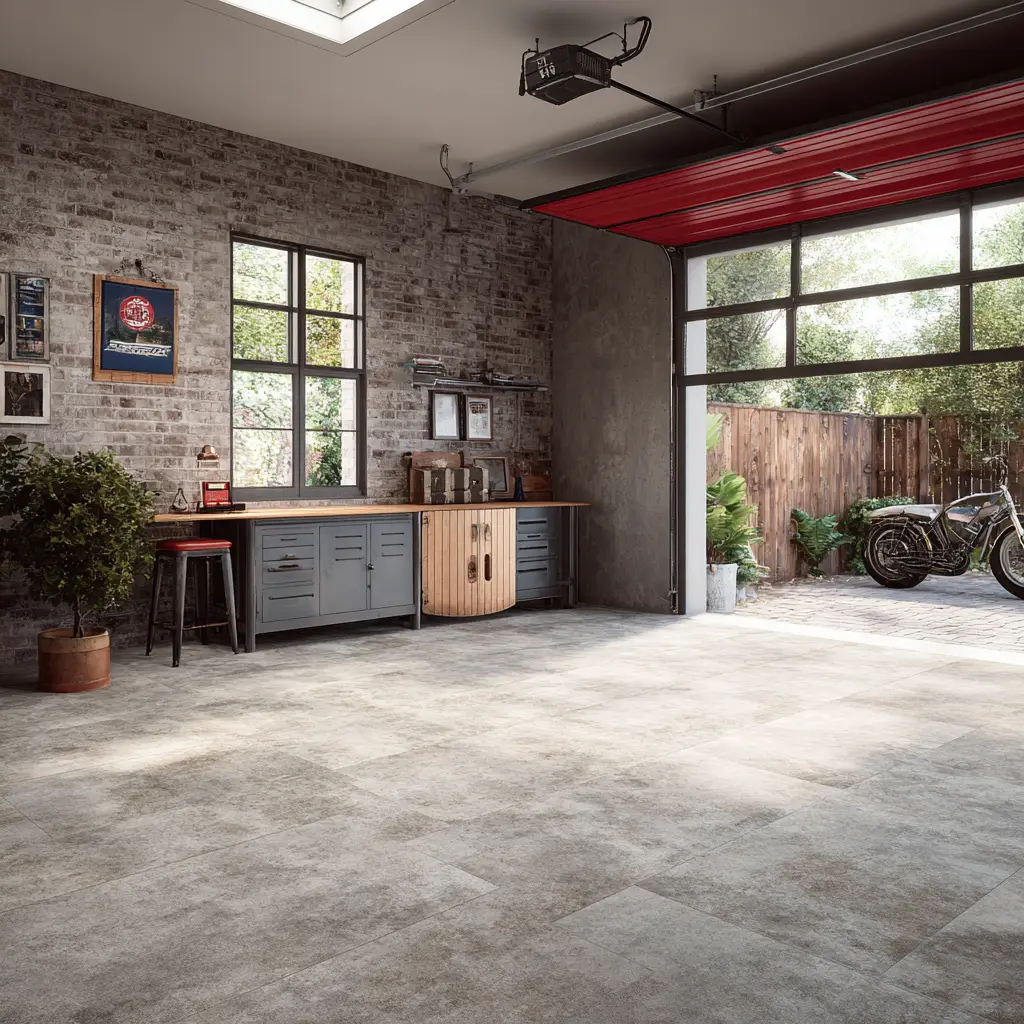 Concrete-Look Vinyl Tiles