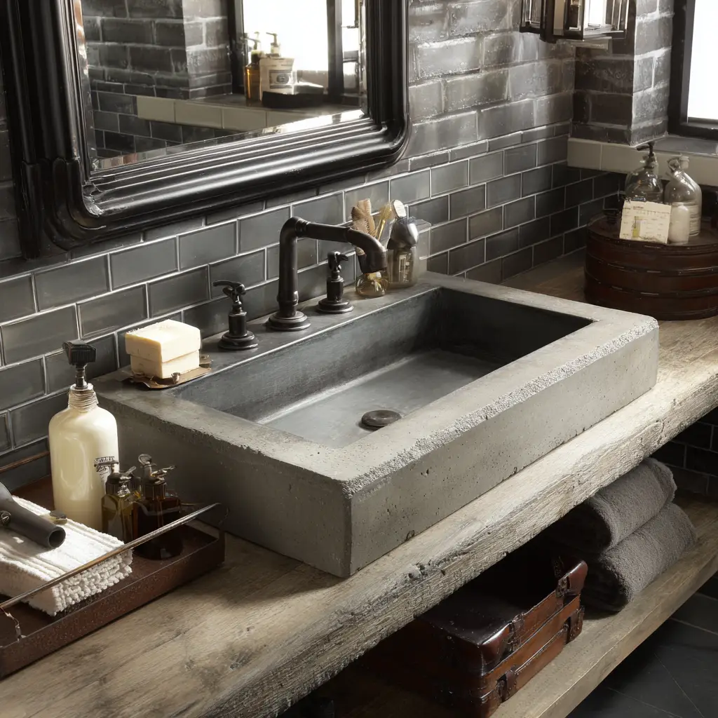 Concrete or Metal Sinks