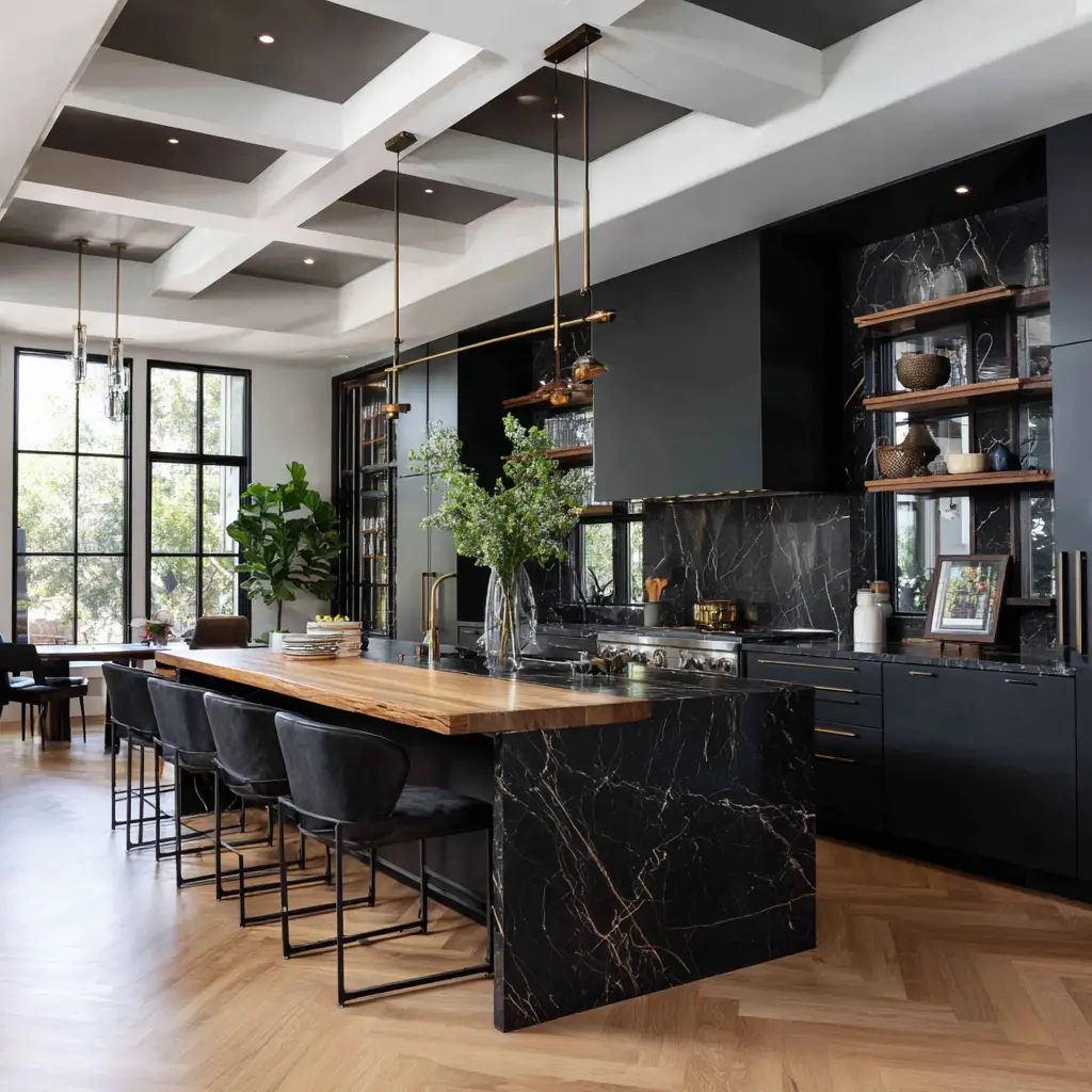 Contemporary Black Kitchen