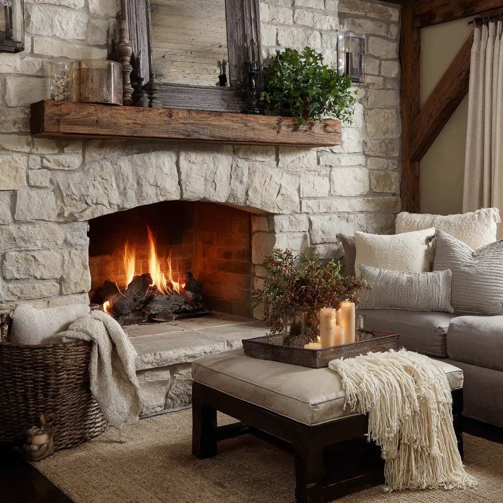 Cozy Fireplace Setting