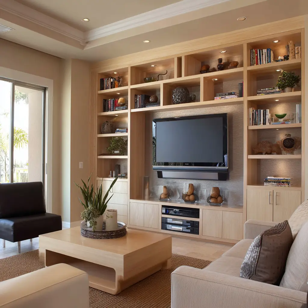 Entertainment Center with Shelving