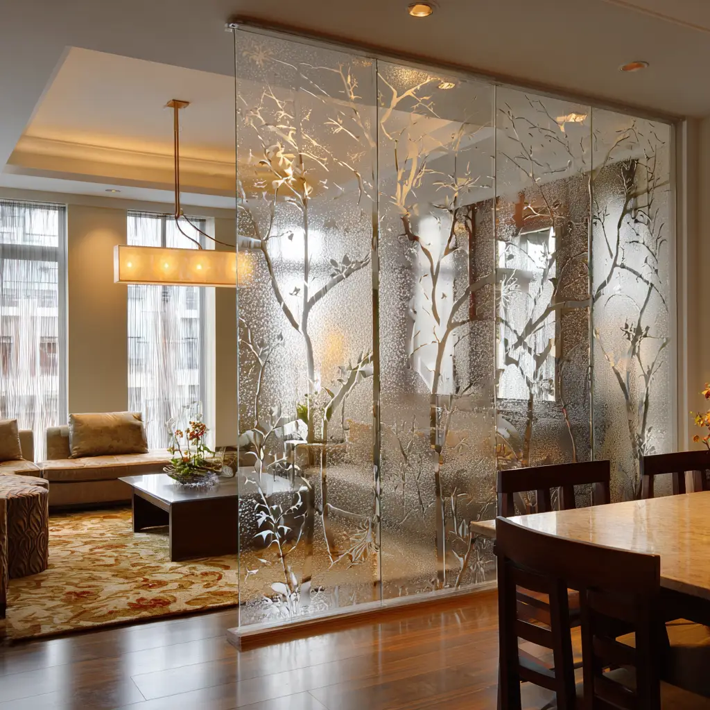 Etched Glass Divider