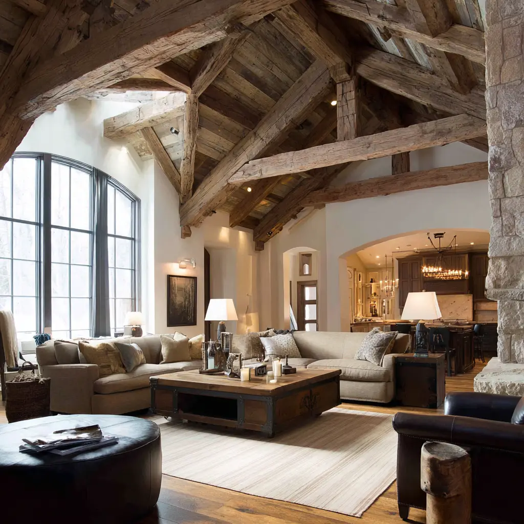 Exposed Wooden Beams