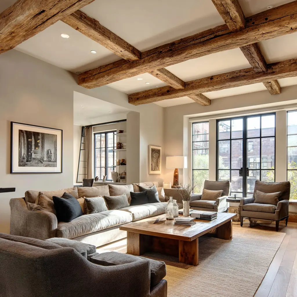 Exposed Wooden Beams