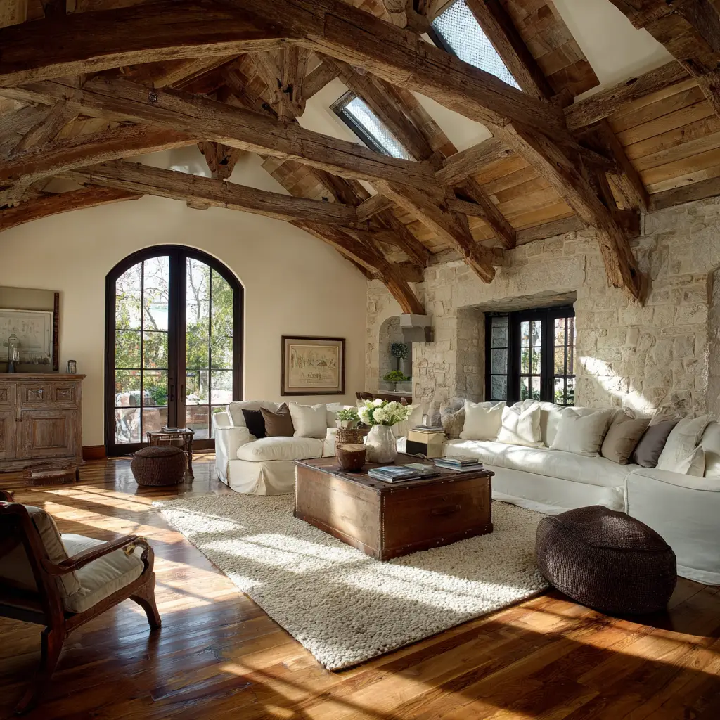 Exposed Wooden Beams
