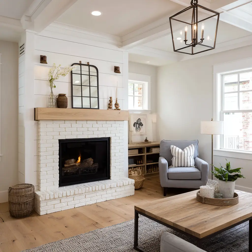 Farmhouse Shiplap Fireplace