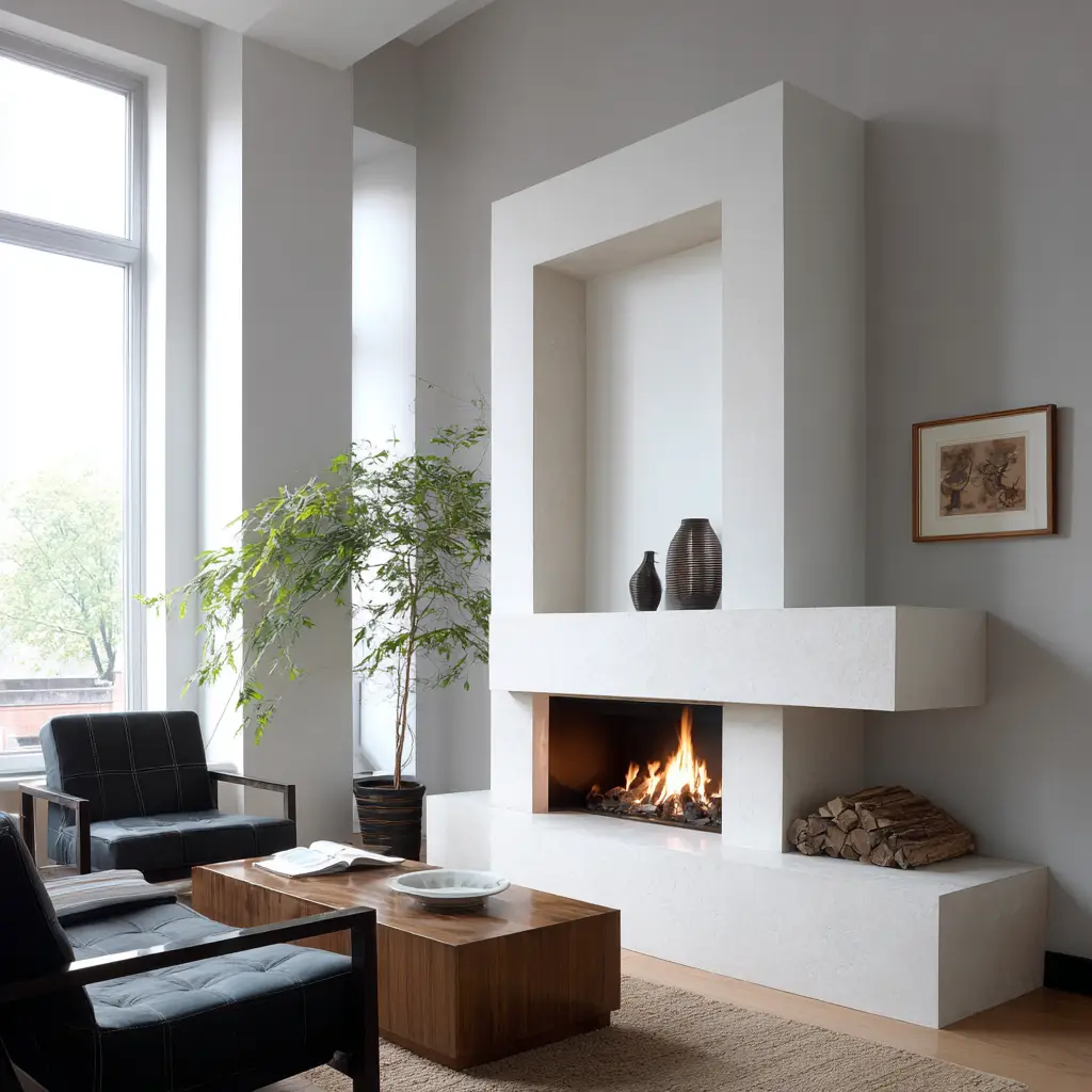 Fireplace with Clean Lines