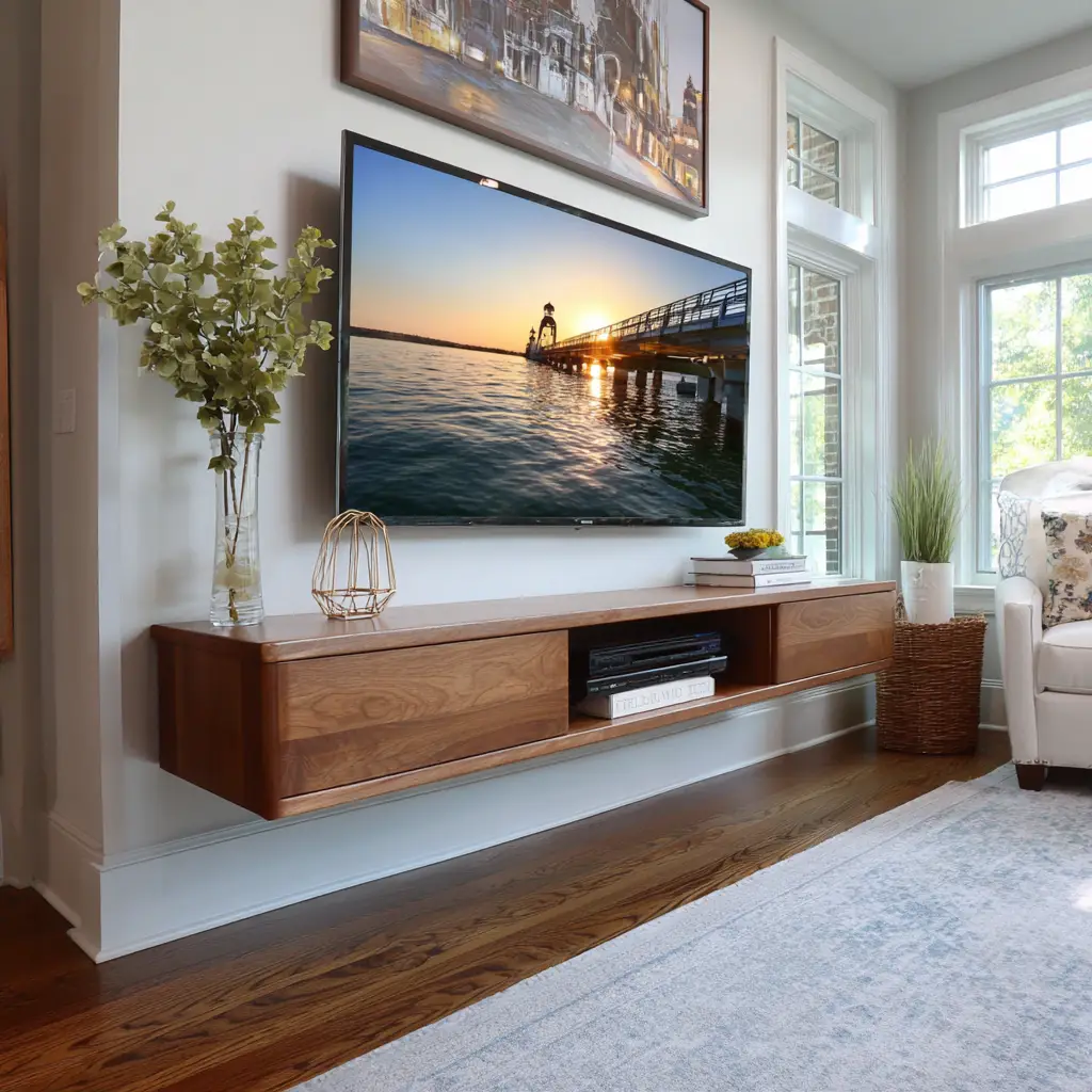 Floating Wall-Mounted TV Stand