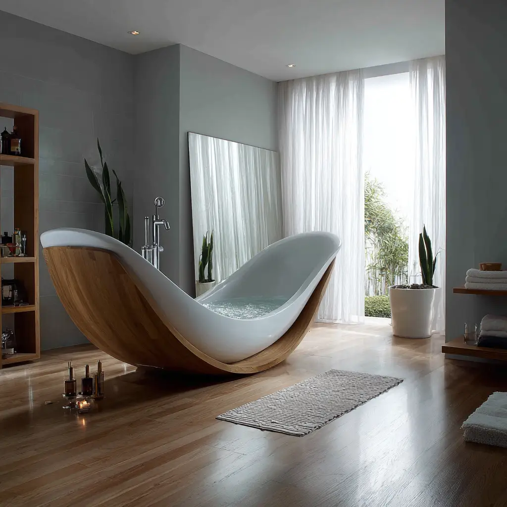Freestanding Bathtub with a Twist