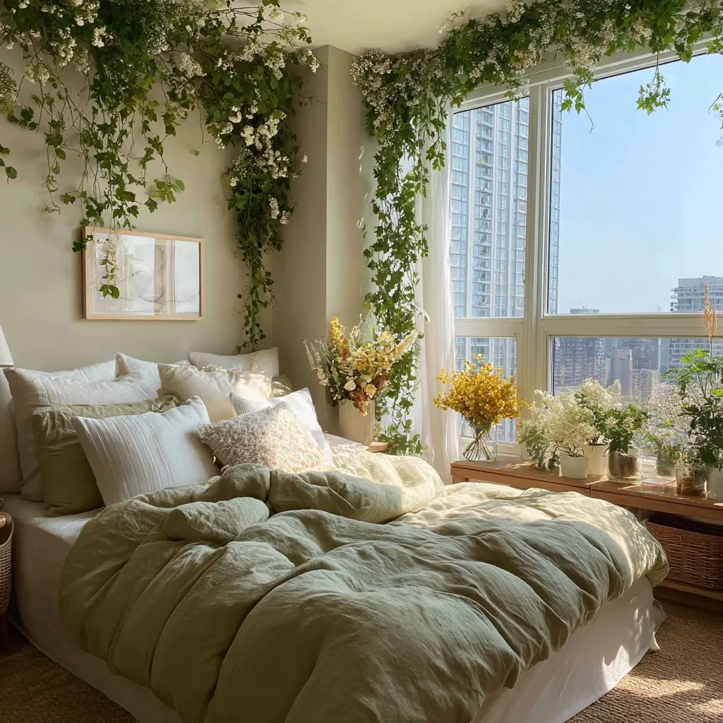 Fresh Greenery and Flowers