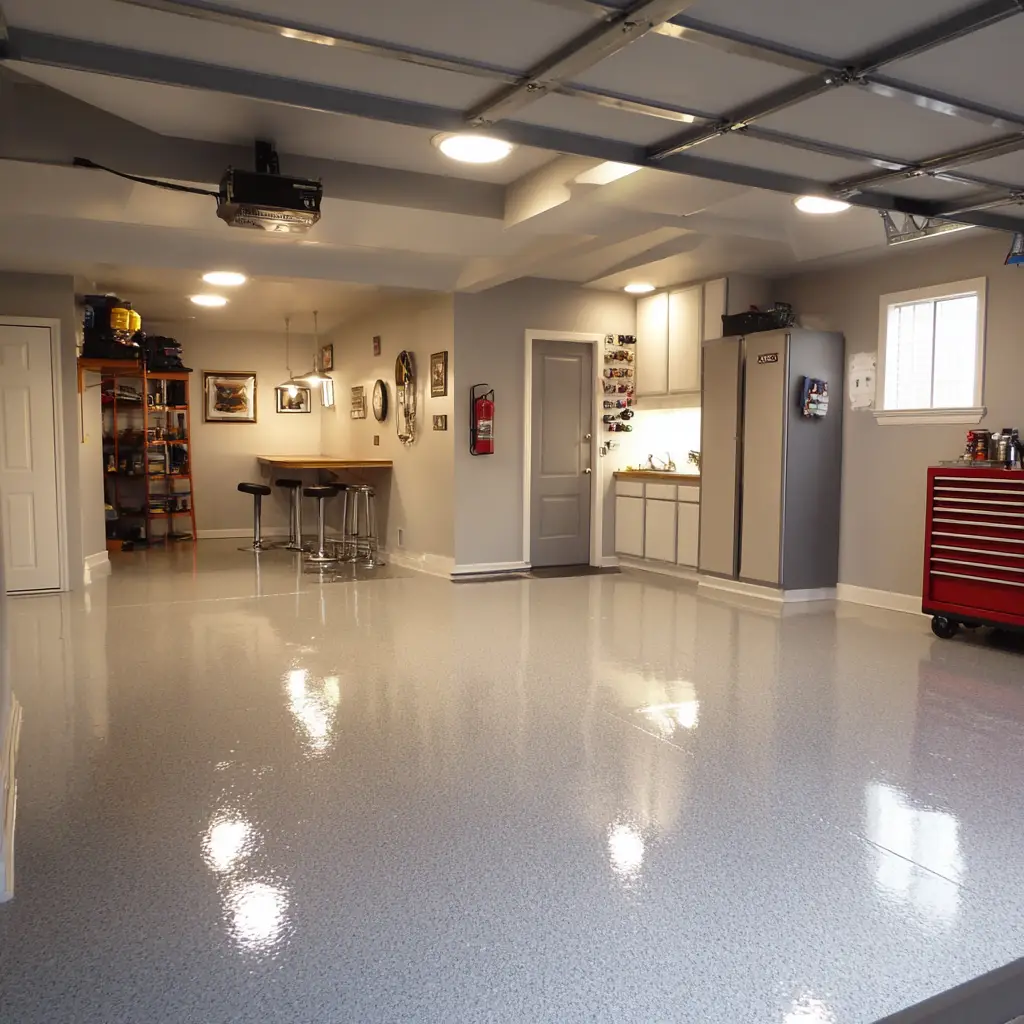 Garage Floor Paint with Rubber Granules
