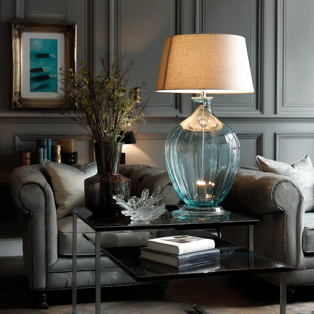 Glass Base Lamp