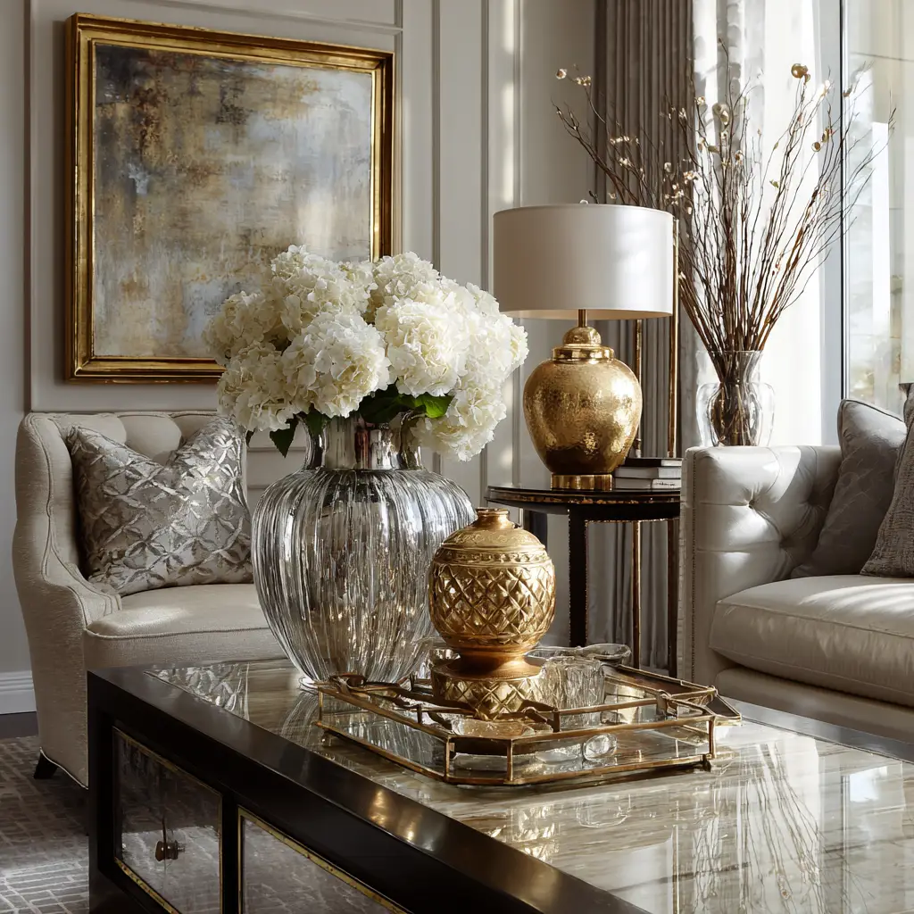 Glass and Metal Accents