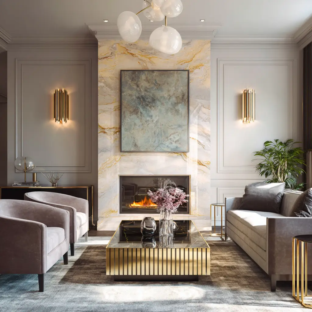 Glass and Metal Accents