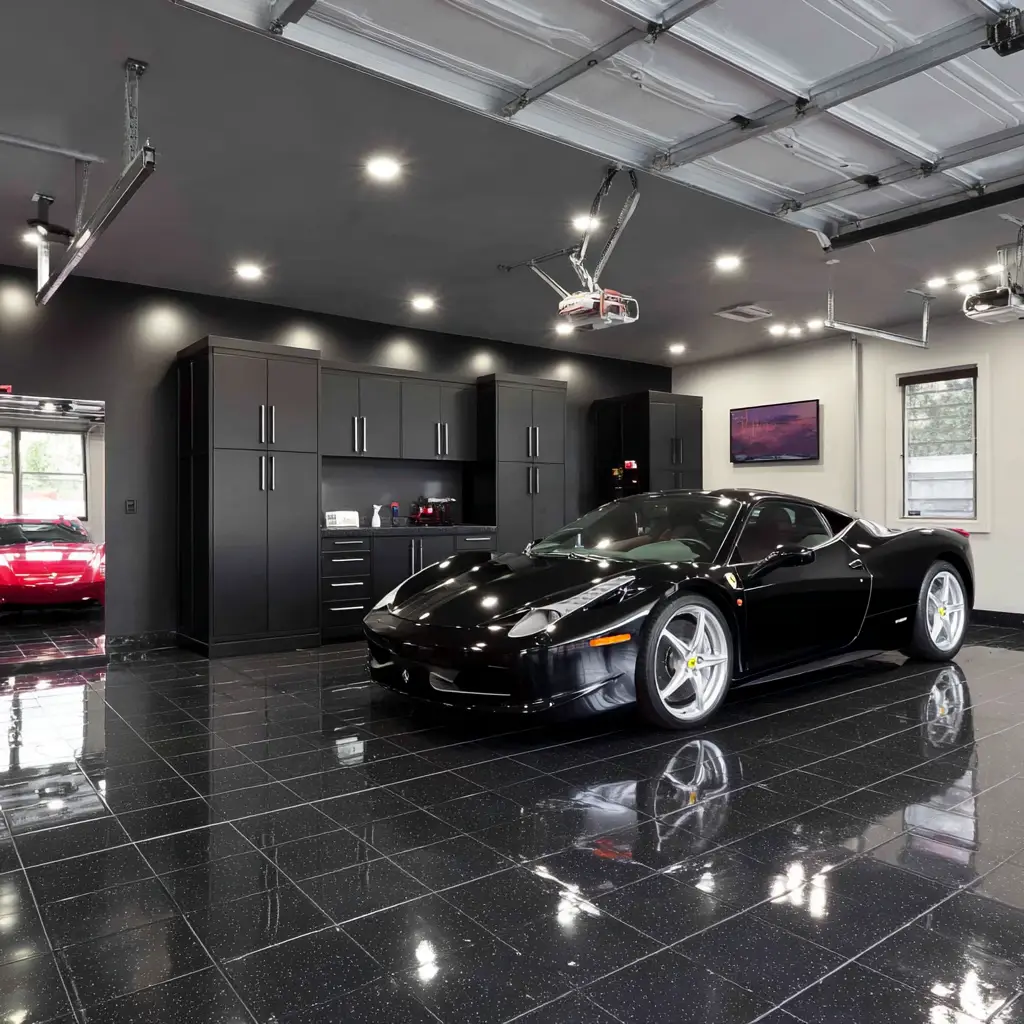 Glossy Black Walls for a Modern Edge