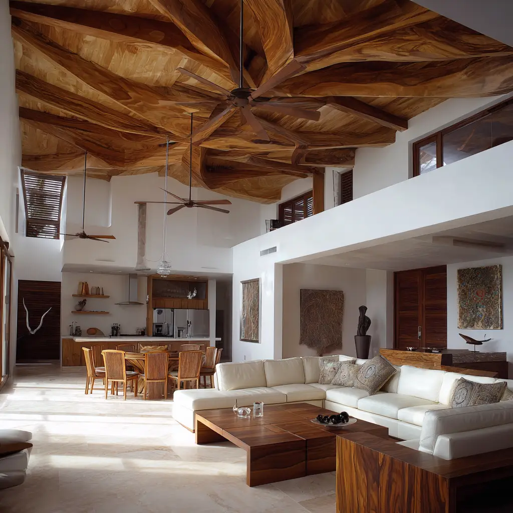 Include Wooden Ceiling Fans or Fixtures