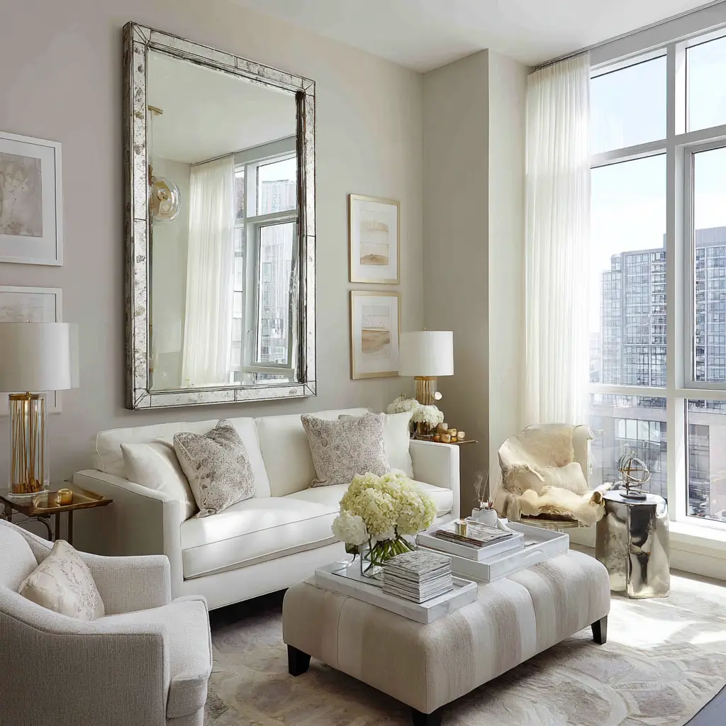 Incorporate Mirror and Glass Accents