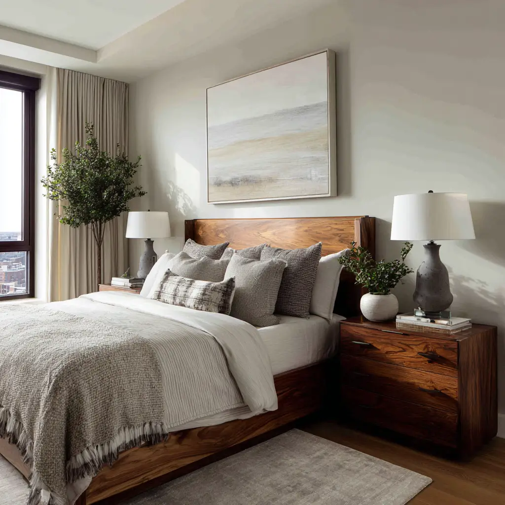 Incorporate Wooden Nightstands