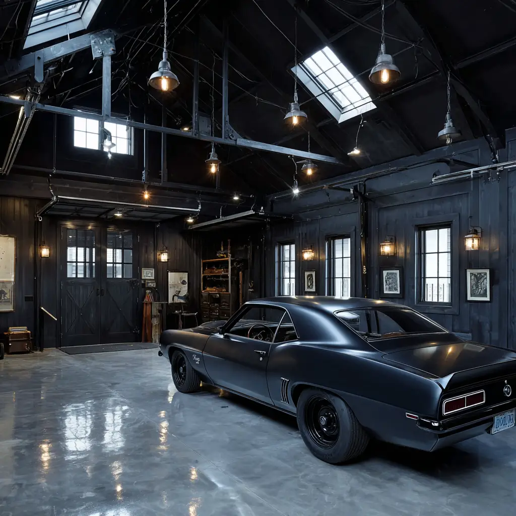 Industrial-Style Black Walls