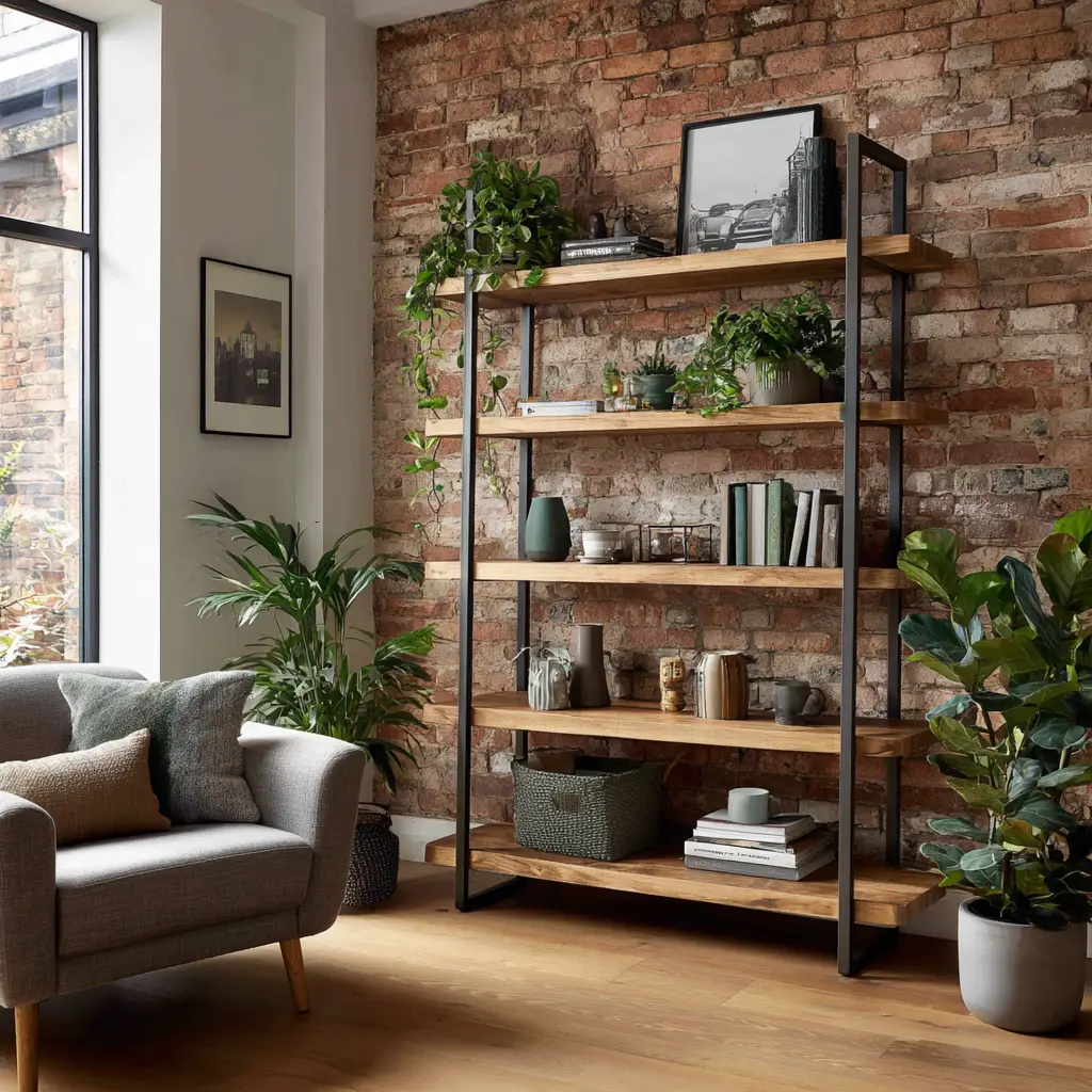 Industrial-Style Shelving Unit