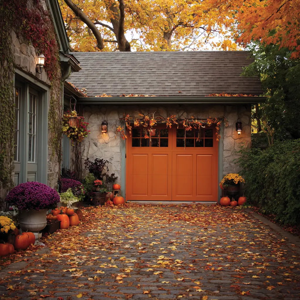 Install a Fall-Themed Garage Door