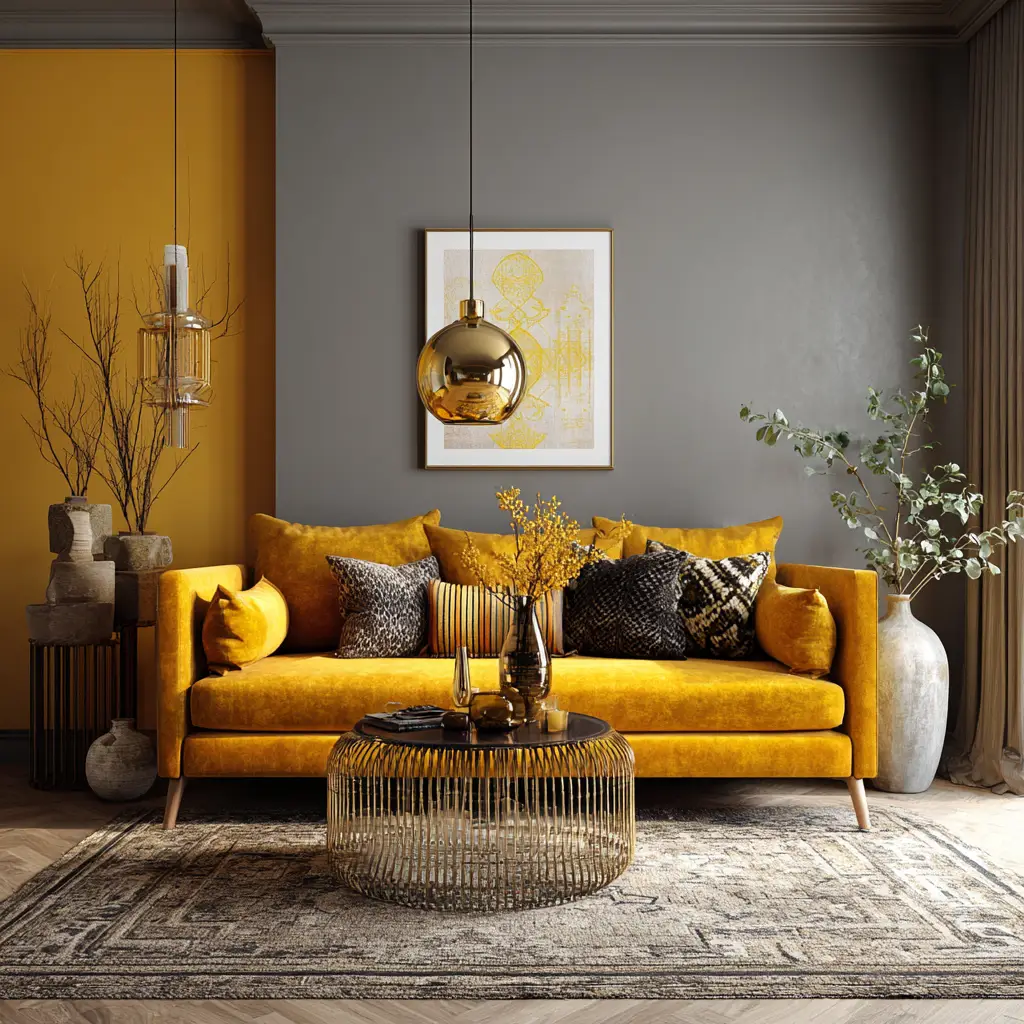Introduce Pops of Mustard and Gold