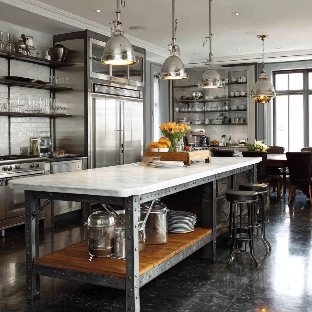 Kitchen Islands with Metal Frames
