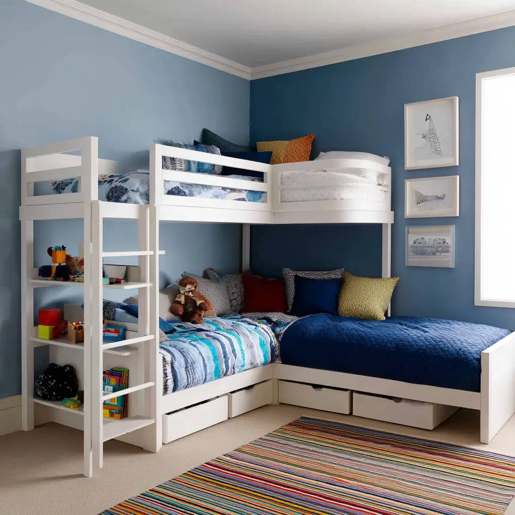 L-Shaped Bunk Beds