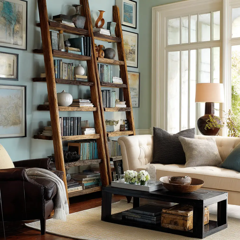 Ladder-Style Shelves