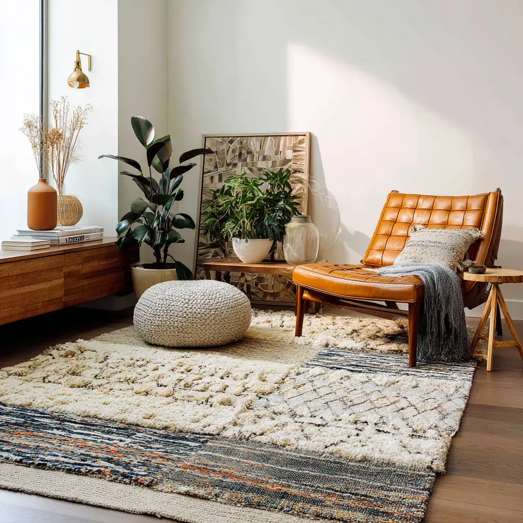 Layer Rugs for Texture