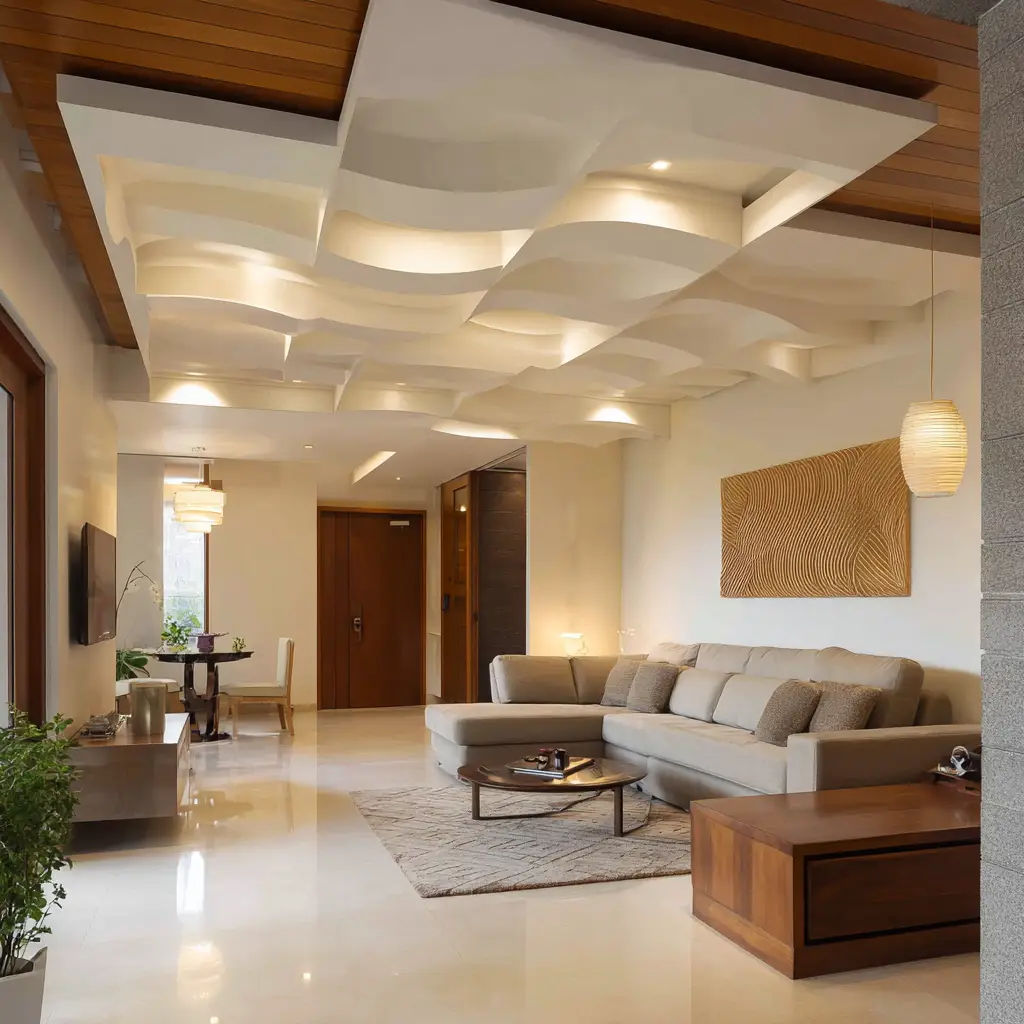 Layered False Ceiling for a Dimensional Look