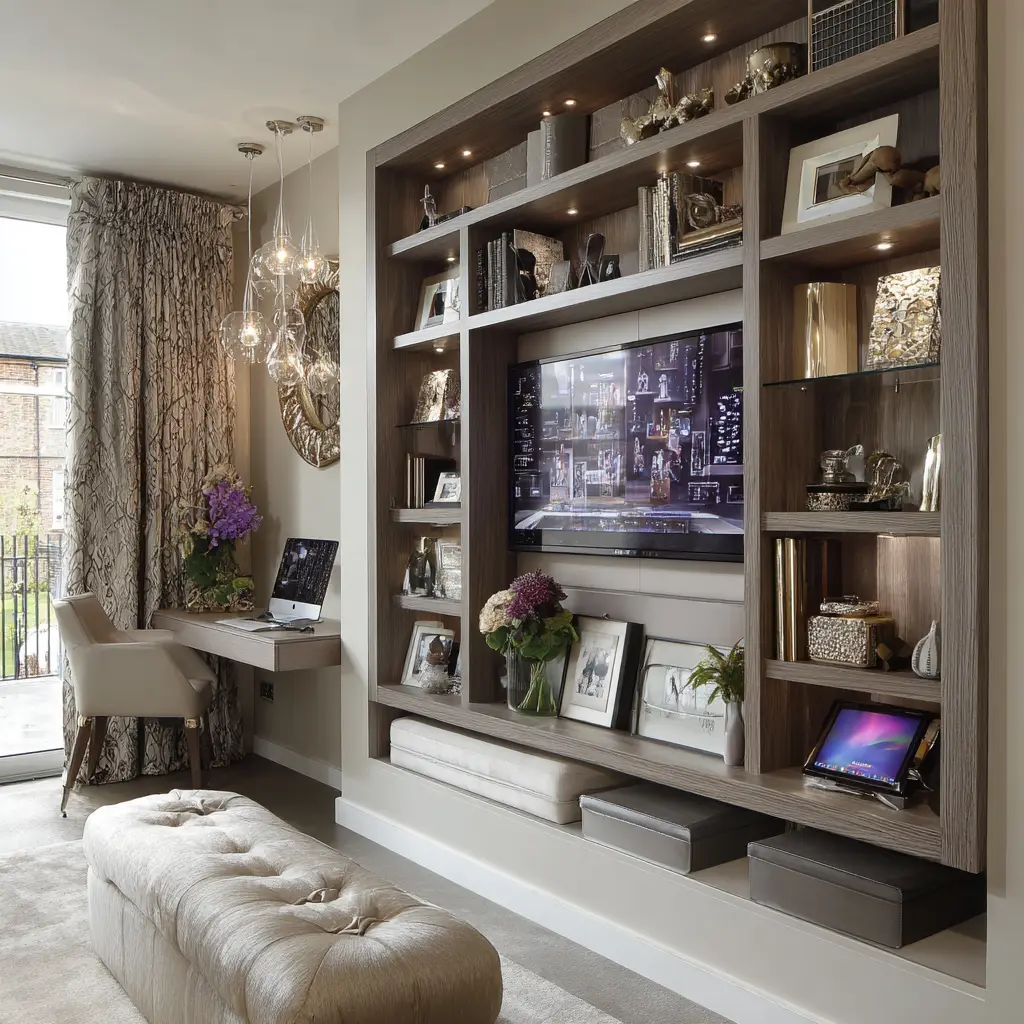 Luxury Media Wall with Storage