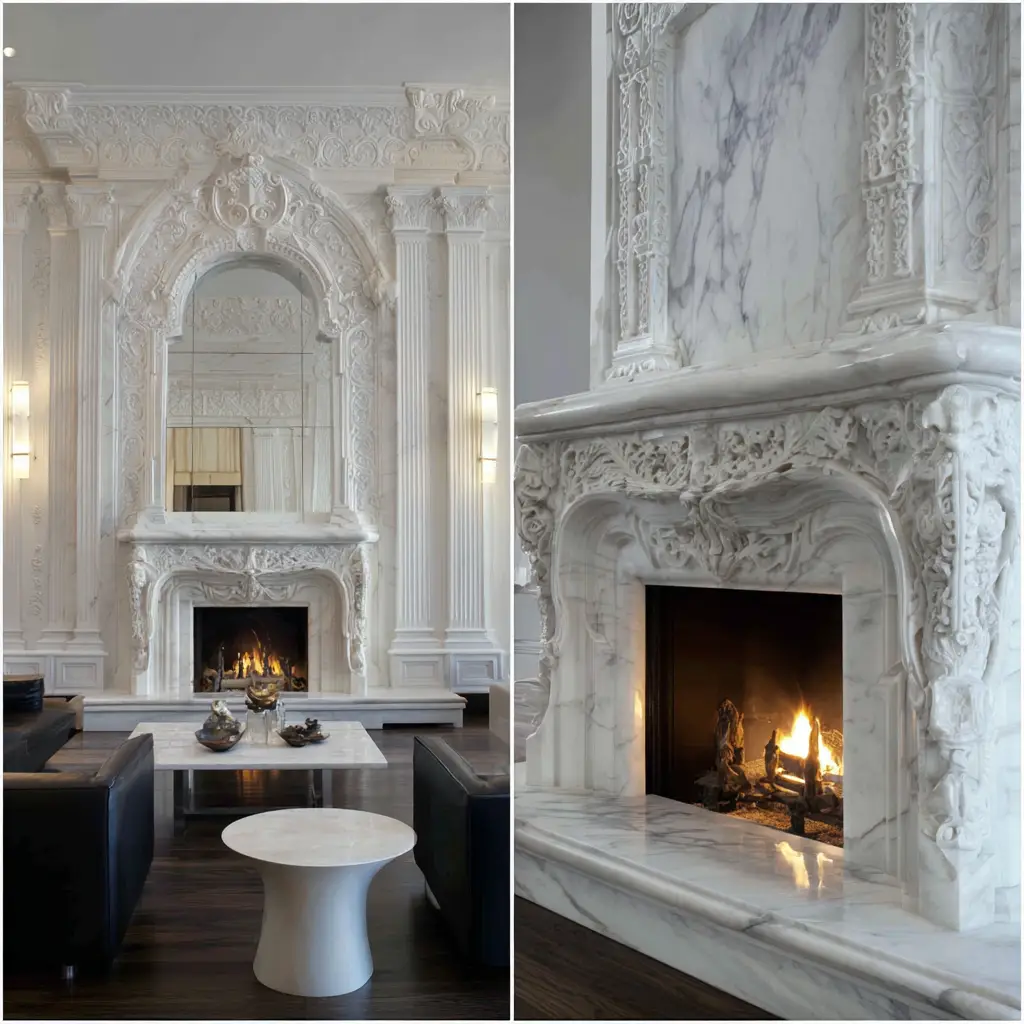 Marble Fireplace for a Luxurious Touch