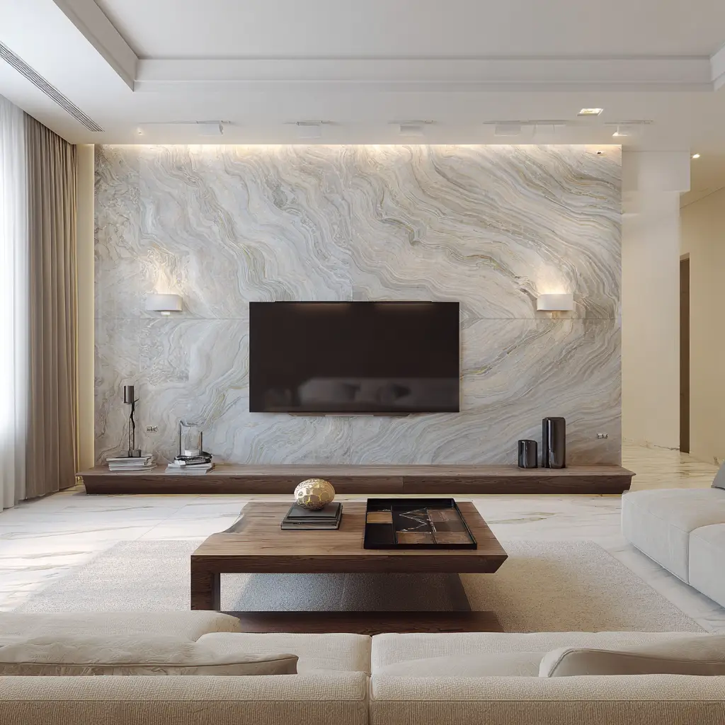 Marble TV Wall