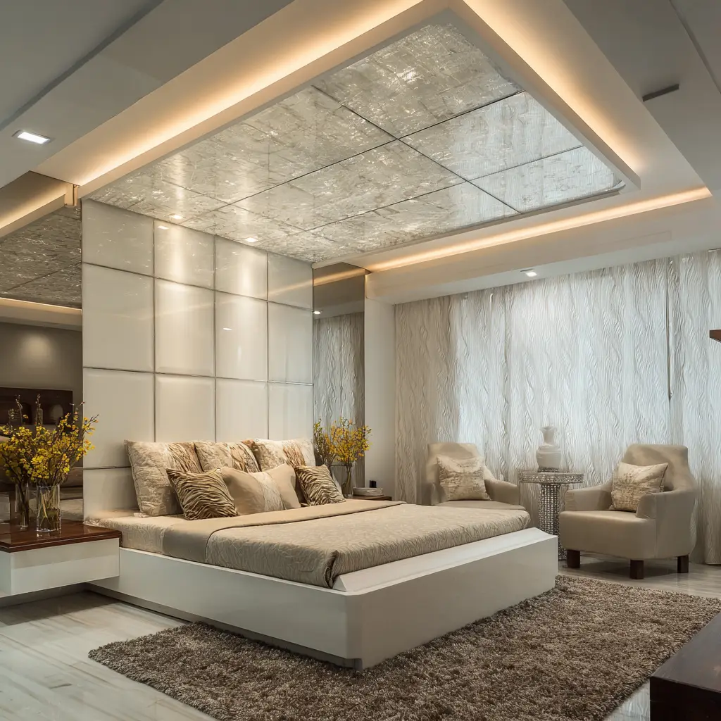 Metal and Glass False Ceiling