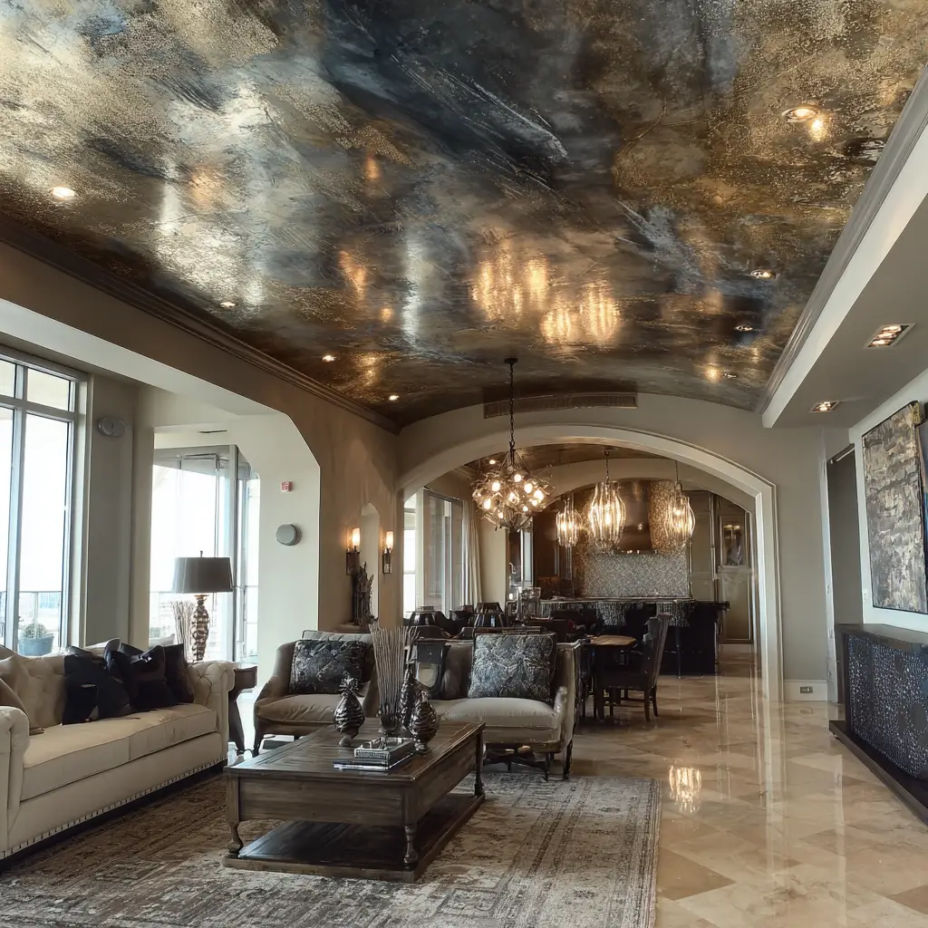 Metallic Finish Ceiling