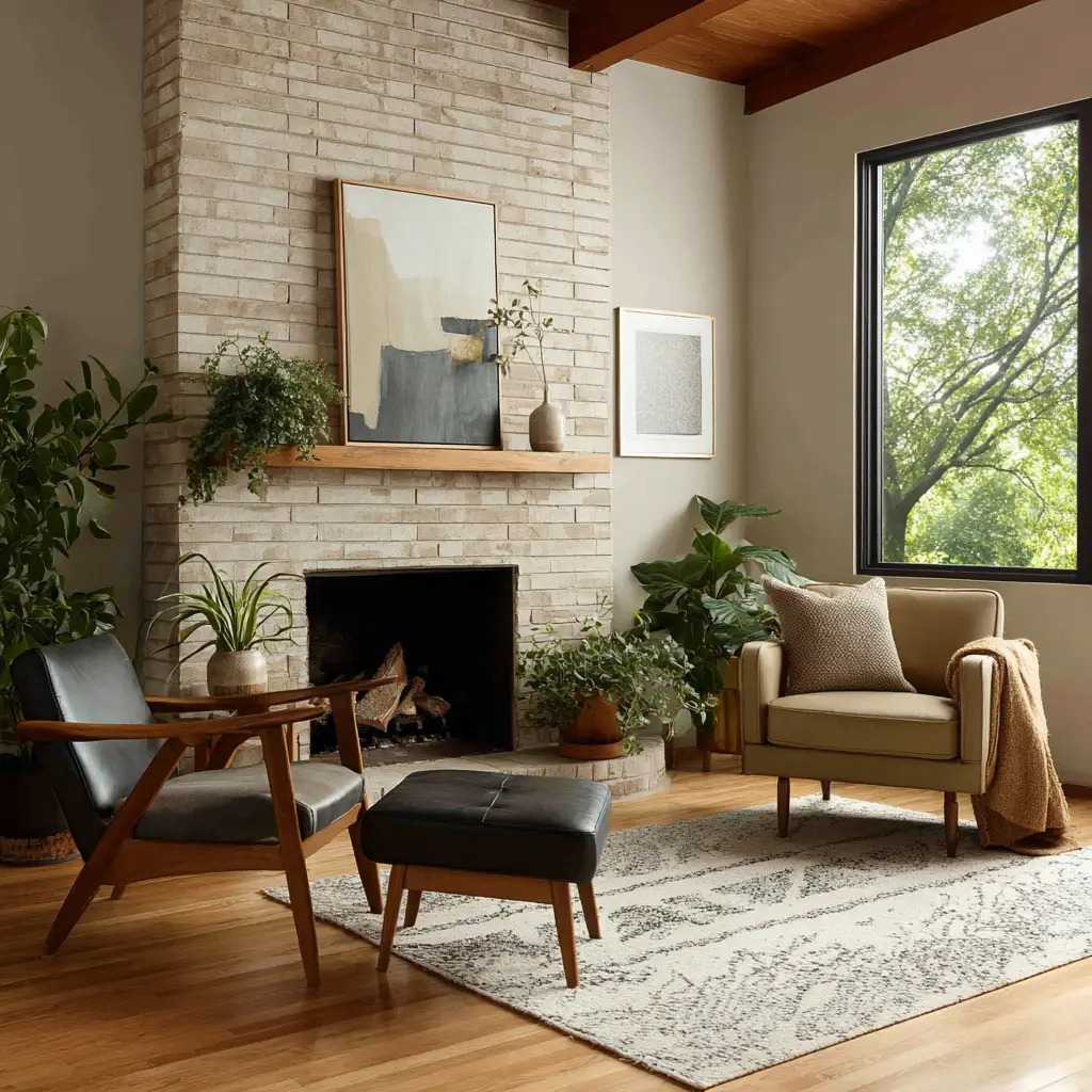 Mid-Century Modern Fireplace