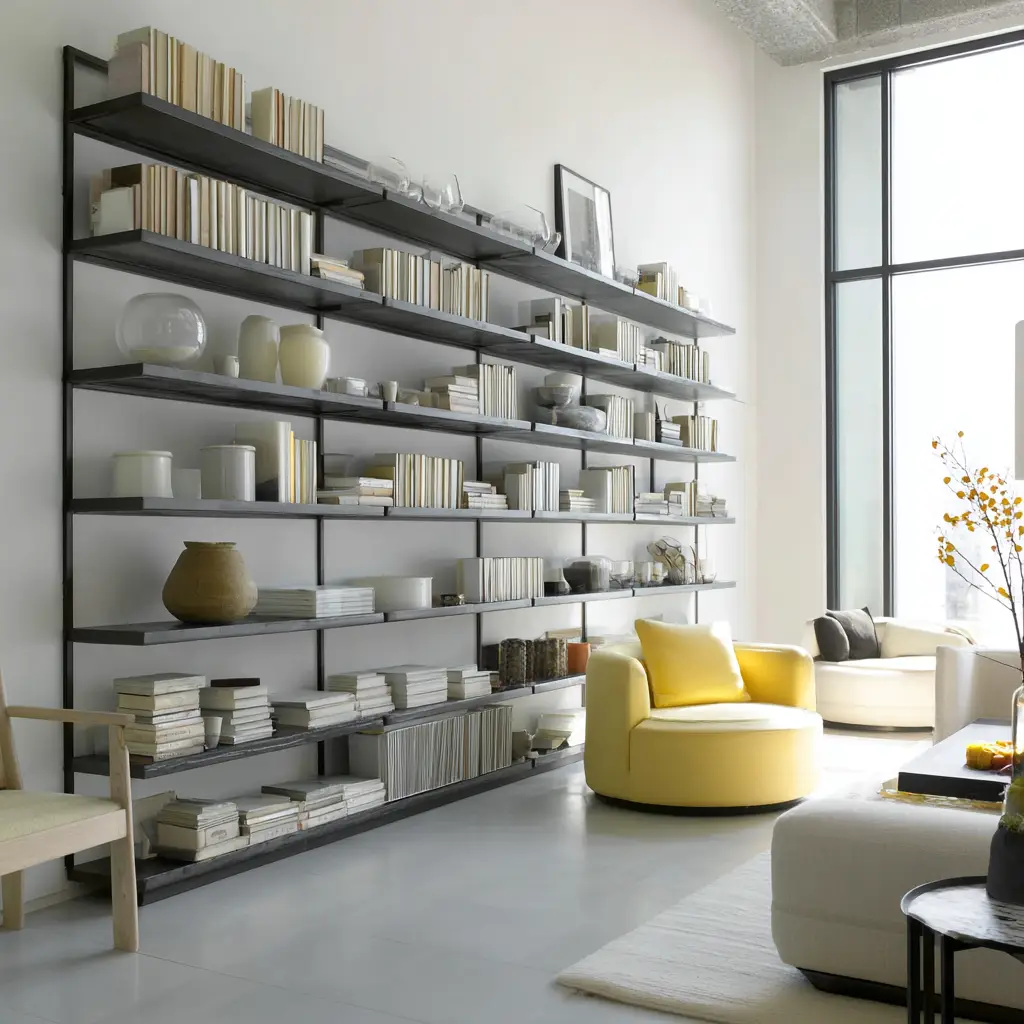 Minimalist Metal Shelving