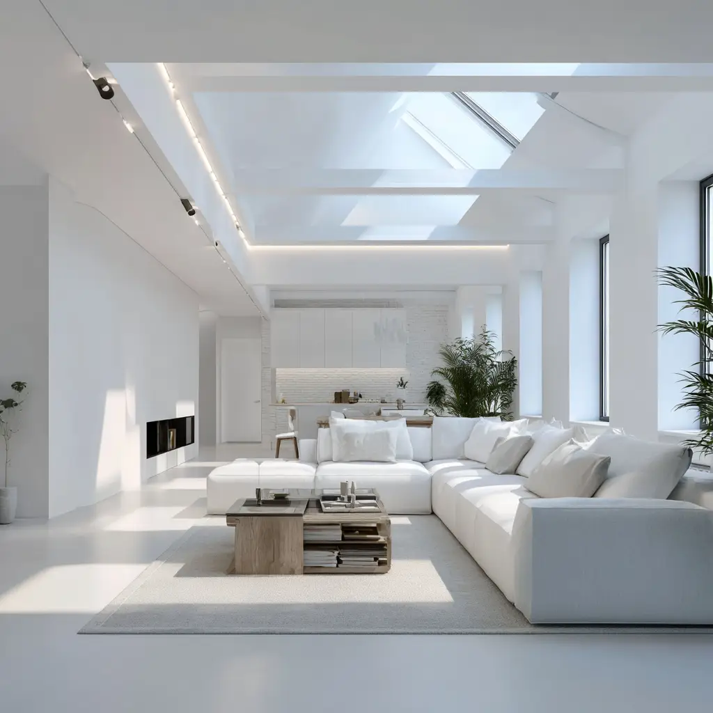 Minimalist White Ceiling