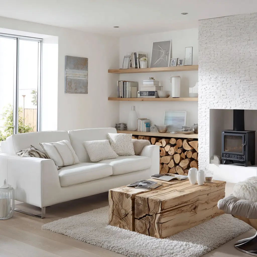 Mix Wood with White Elements