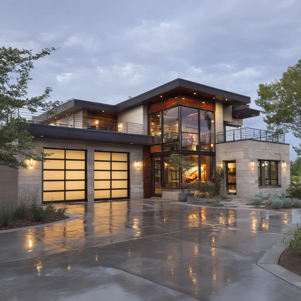 Modern Glass Garage Doors