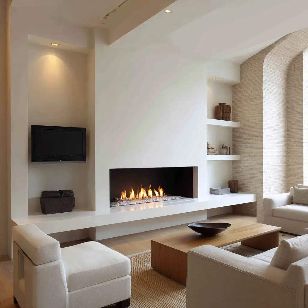 Modern Minimalist Fireplace