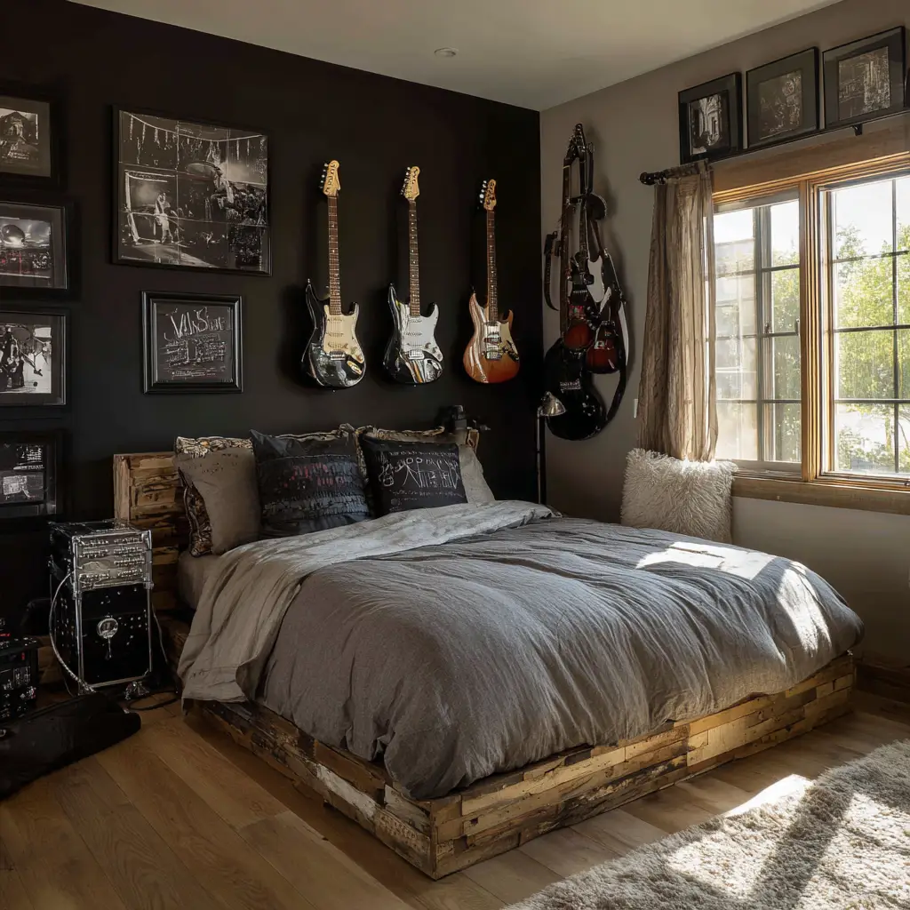 Music-Inspired Bedroom