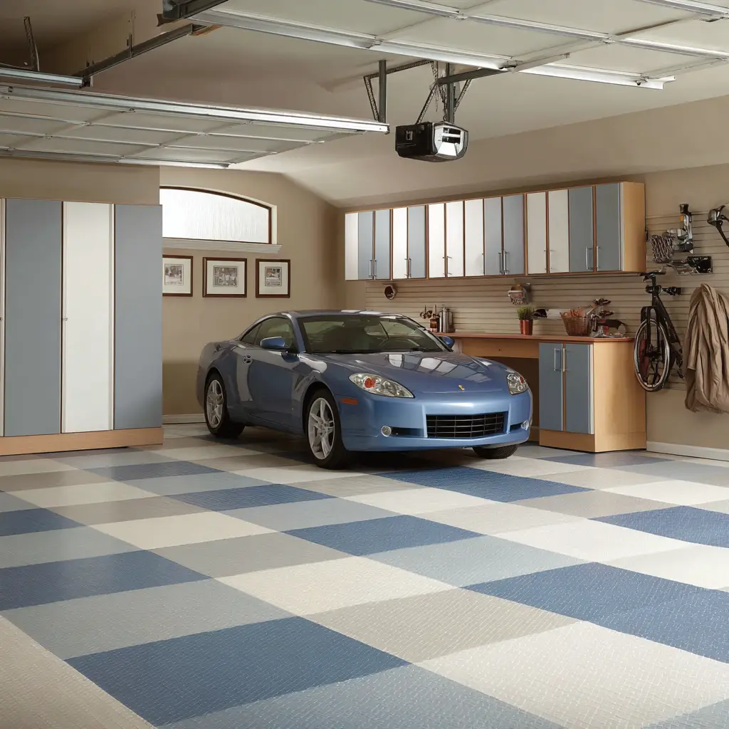 Peel-and-Stick Garage Tiles