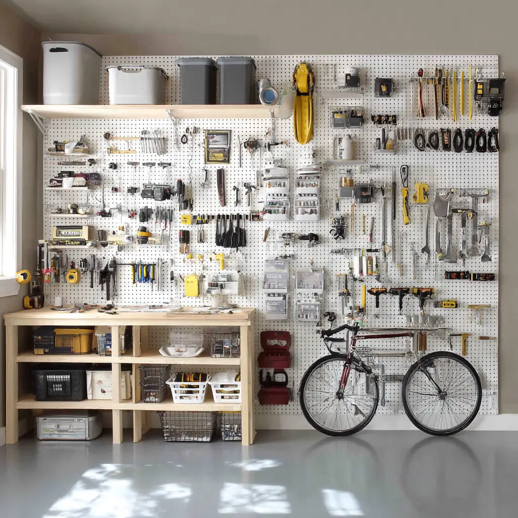 Pegboard Organization Wall