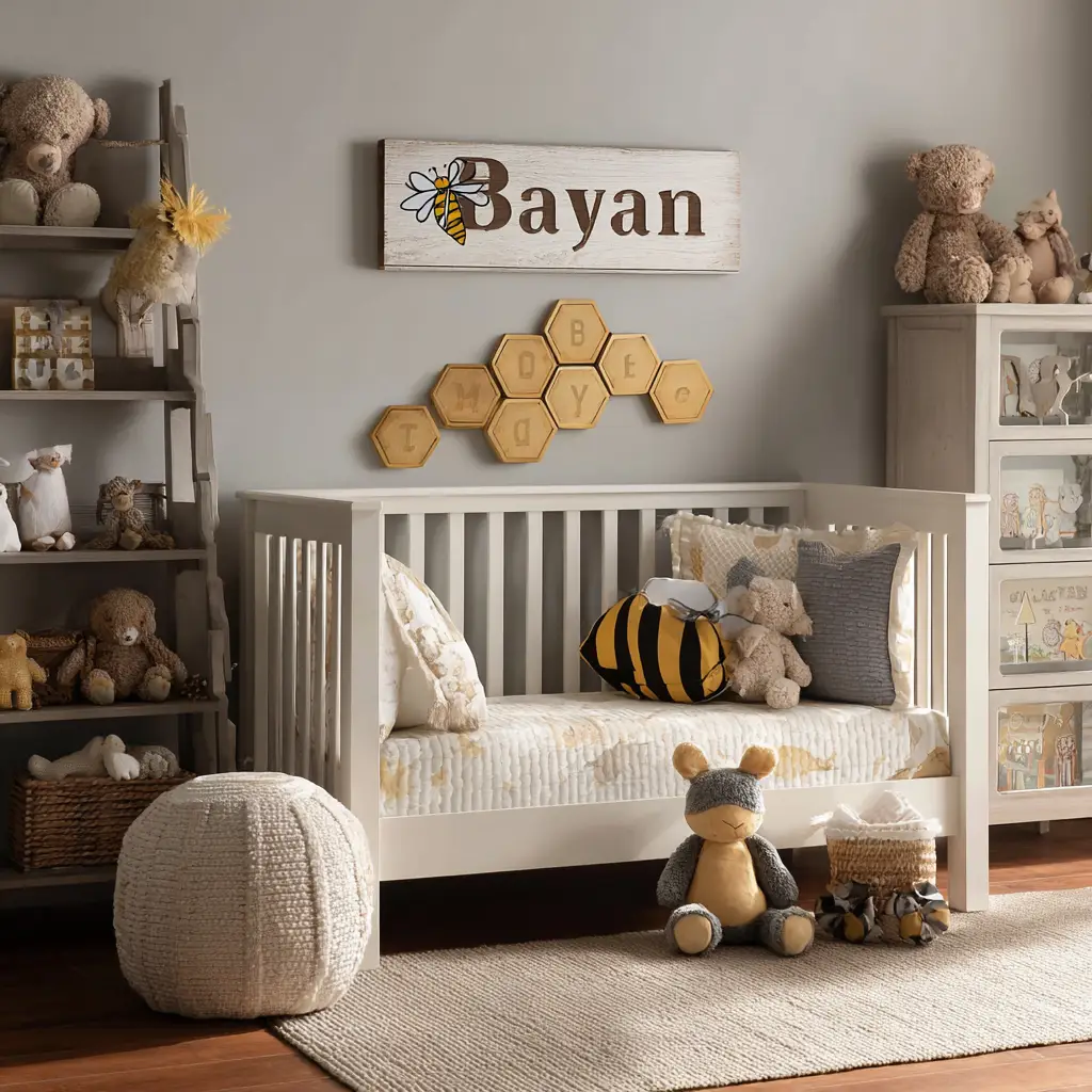 Personalized Bee Name Sign