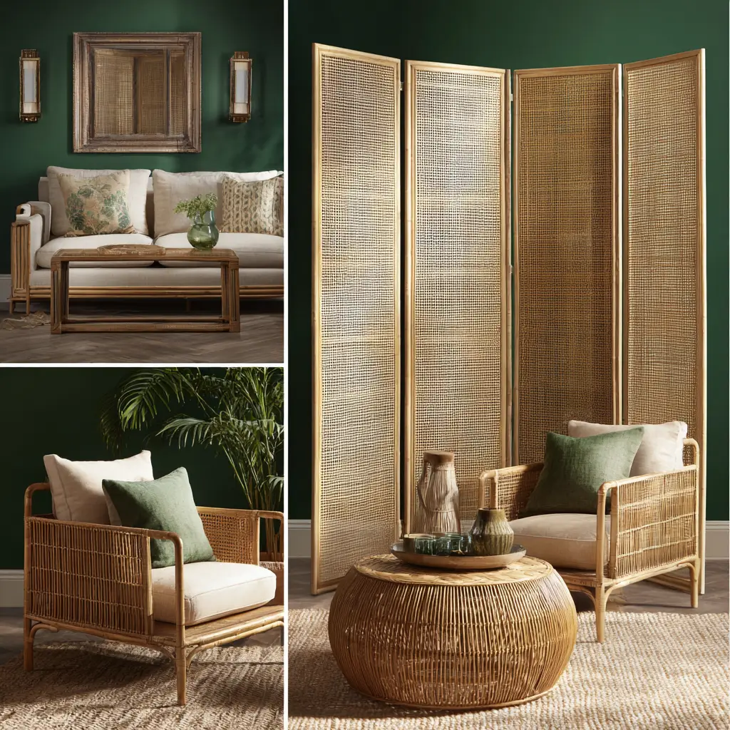 Rattan or Cane Screen